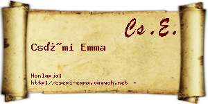 Csémi Emma névjegykártya