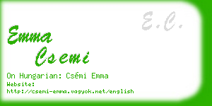 emma csemi business card