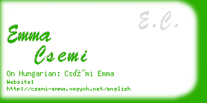 emma csemi business card